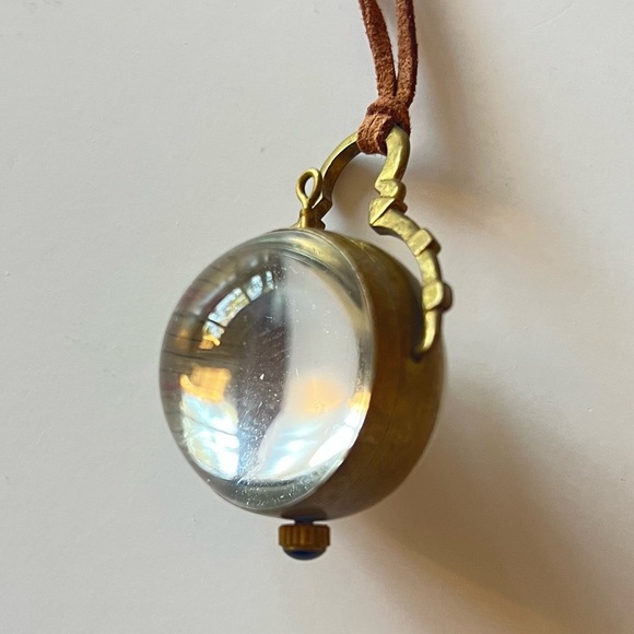 Steampunk magnifying orb watch, transparent, handwinding, very unique looking - Picture 1 of 10